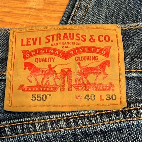Levi’s 550 Relaxed Fit Jeans NEW! 40 x 30 Dark Wash - Picture 5 of 12